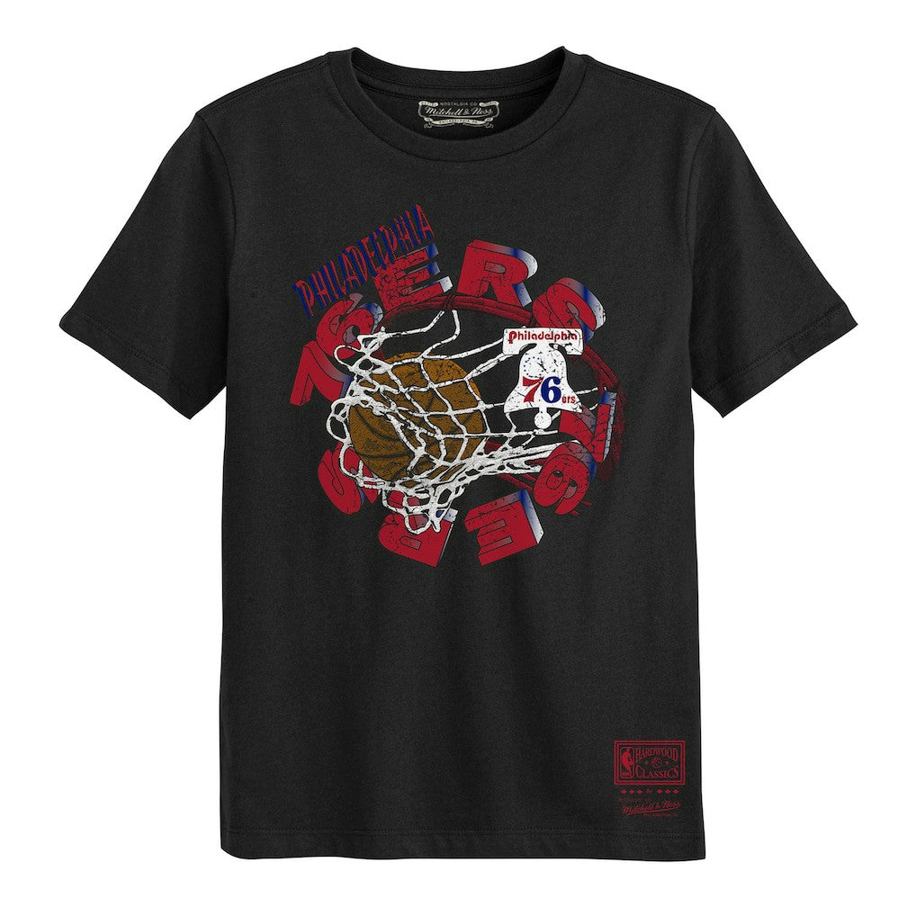 Mitchell & Ness Philadelphia 76ers Preschool In The Net T-Shirt Black
