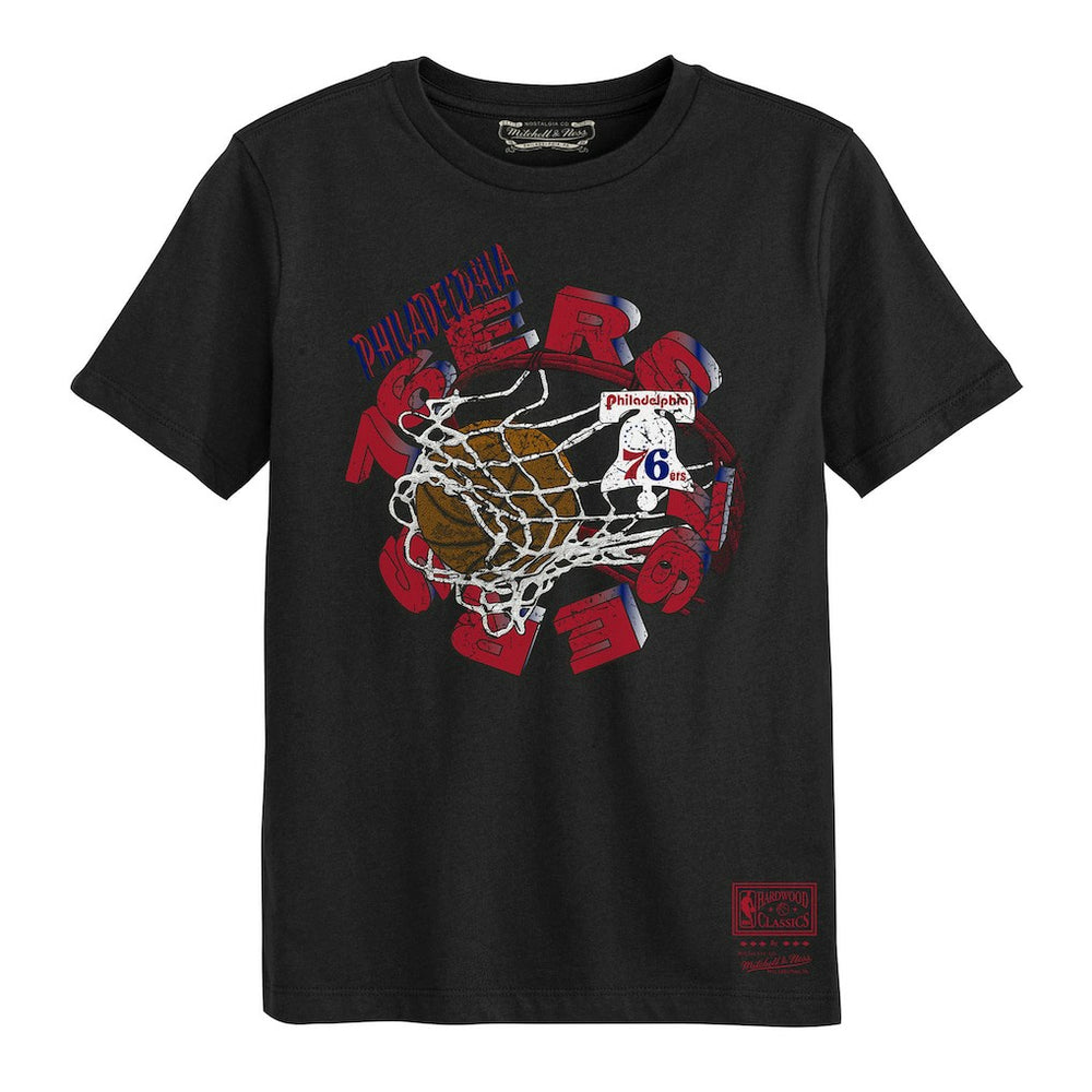 Mitchell & Ness Philadelphia 76ers Preschool In The Net T-Shirt Black