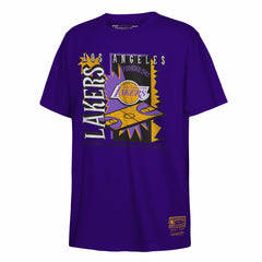Mitchell & Ness Los Angeles Lakers Youth Retro '90s Poster T-Shirt Purple