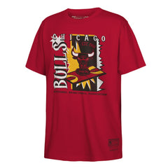 Mitchell & Ness Chicago Bulls Youth Retro '90s Poster T-Shirt Red
