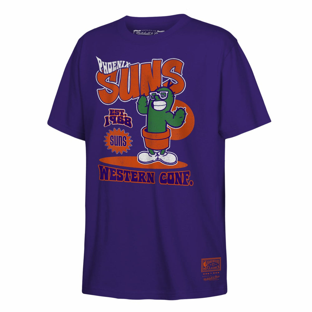 Mitchell & Ness Phoenix Suns Youth Retro Mascot Script T-Shirt Purple