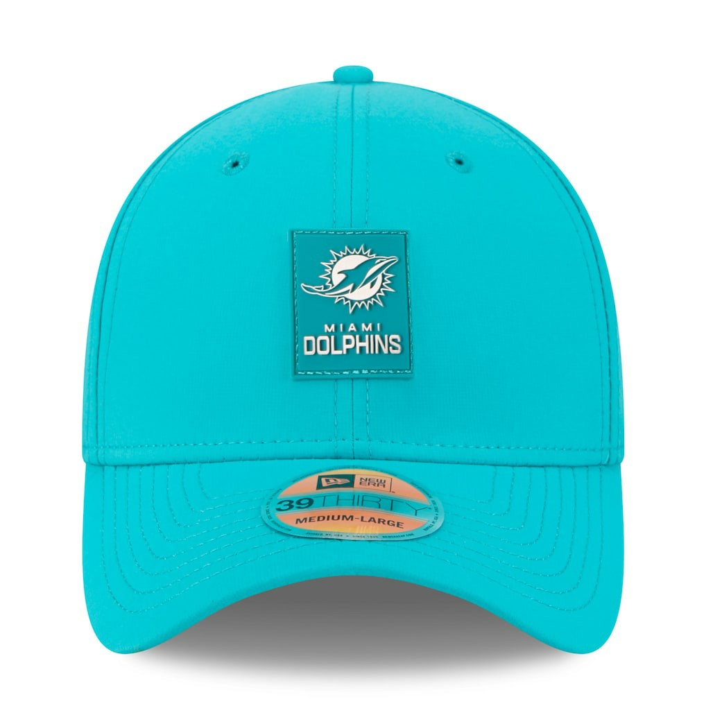 Miami Dolphins New Era 2025 Sideline 39THIRTY Flex Hat - Aqua - NFL