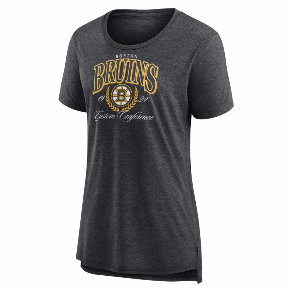 Boston Bruins Women's Reign Supreme Tri-Blend T-Shirt - Gray | NHL on sale