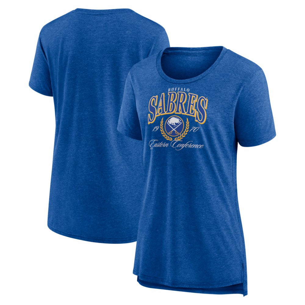 Buffalo Sabres Women's Reign Supreme Tri-Blend T-Shirt - Royal | NHL Clearance
