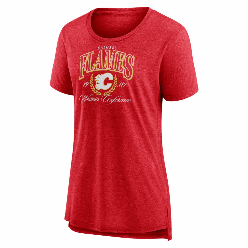 Calgary Flames Women's Reign Supreme Tri-Blend T-Shirt - Red | NHL online