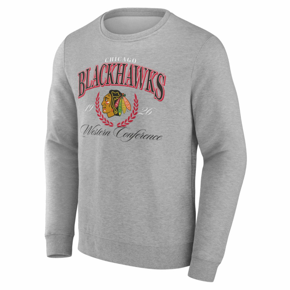 Chicago Blackhawks Reign Supreme Pullover Sweatshirt - Gray | NHL Clearance