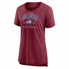 Colorado Avalanche Women's Reign Supreme Tri-Blend T-Shirt - Burgundy | NHL Lifestyle
