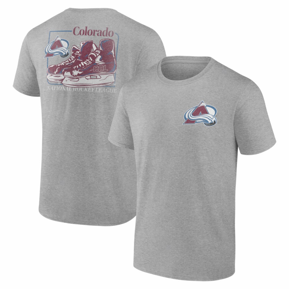 Colorado Avalanche Glory Skates T-Shirt - Heather Gray | NHL Clearance