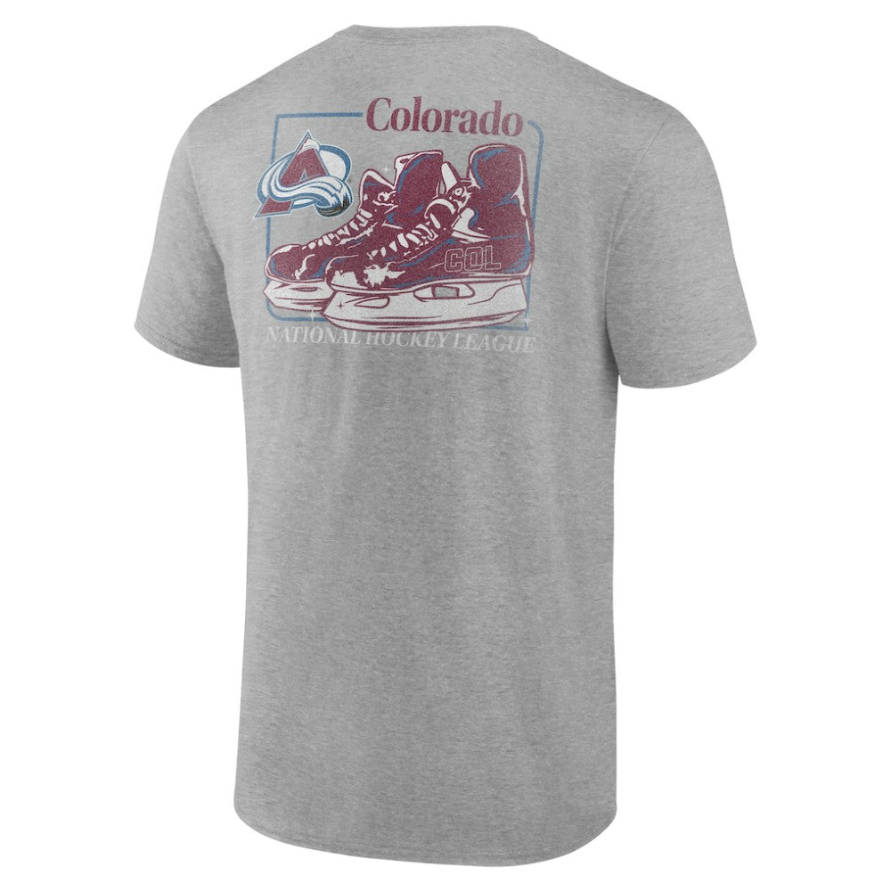 Colorado Avalanche Glory Skates T-Shirt - Heather Gray | NHL Clearance