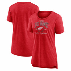 Detroit Red Wings Women's Reign Supreme Tri-Blend T-Shirt - Red | NHL near me