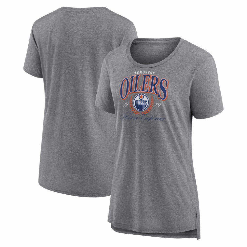 Edmonton Oilers Women's Reign Supreme Tri-Blend T-Shirt - Gray | NHL discount