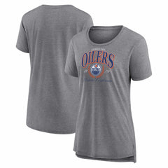 Edmonton Oilers Women's Reign Supreme Tri-Blend T-Shirt - Gray | NHL discount