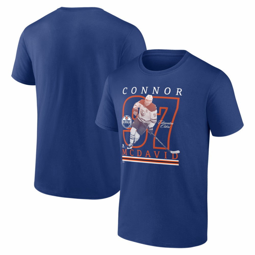 Connor McDavid Edmonton Oilers Player Show T-Shirt - Royal | NHL Clearance