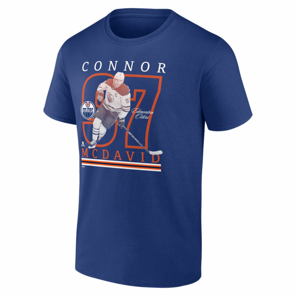 Connor McDavid Edmonton Oilers Player Show T-Shirt - Royal | NHL Clearance
