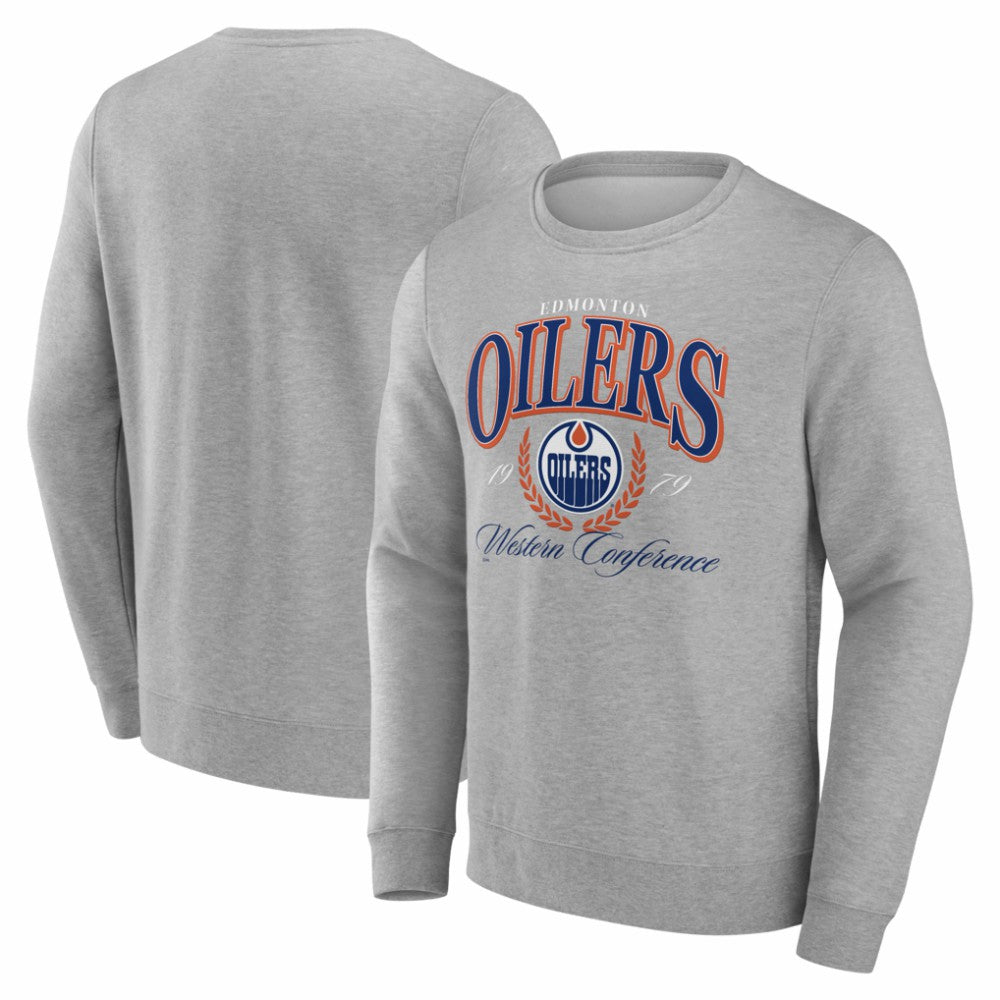 Edmonton Oilers Reign Supreme Pullover Sweatshirt - Gray | NHL Clearance