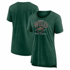 Minnesota Wild Women's Reign Supreme Tri-Blend T-Shirt - Green | NHL on sale
