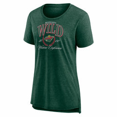 Minnesota Wild Women's Reign Supreme Tri-Blend T-Shirt - Green | NHL on sale