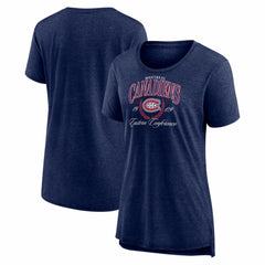 Montreal Canadiens Women's Reign Supreme Tri-Blend T-Shirt - Navy | NHL on sale