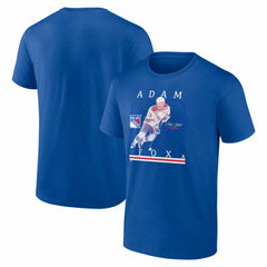 Adam Fox New York Rangers Player Show T-Shirt - Blue | NHL Clearance