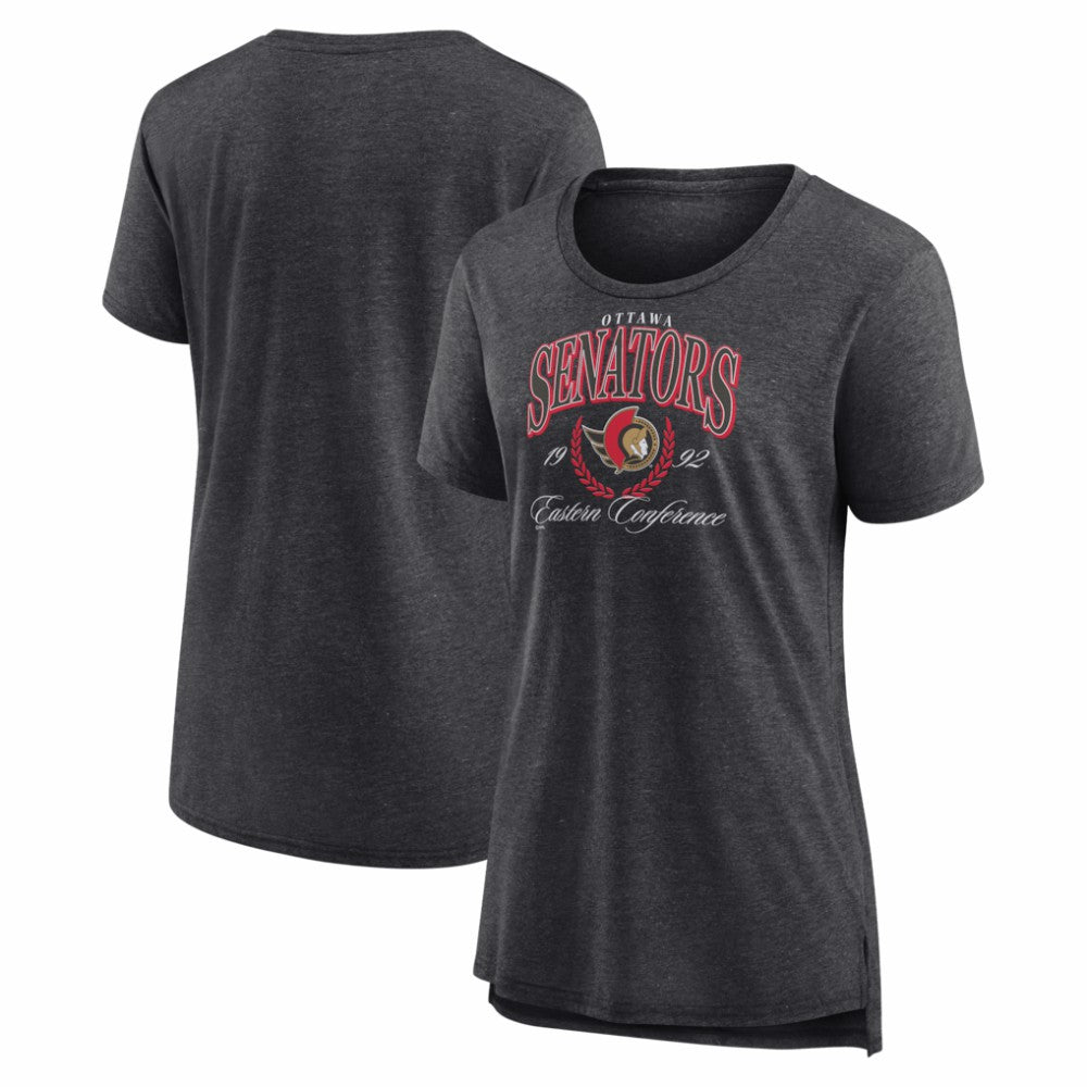 Ottawa Senators Women's Reign Supreme Tri-Blend T-Shirt - Gray | NHL Lifestyle