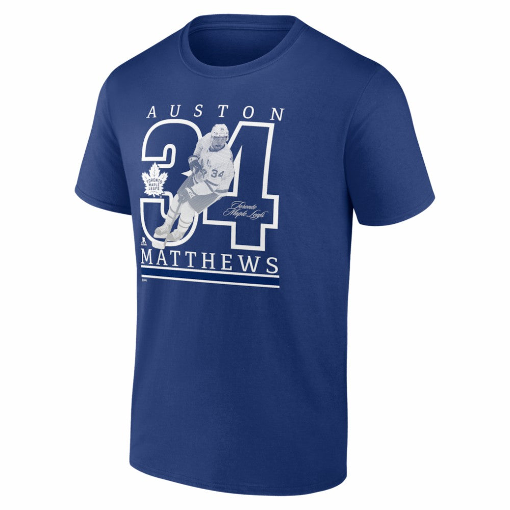 Auston Matthews Toronto Maple Leafs Player Show T-Shirt - Blue | NHL on sale