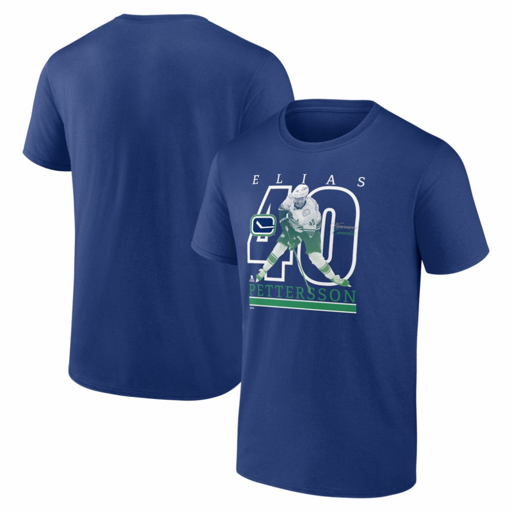 Elias Pettersson Vancouver Canucks Player Show T-Shirt - Blue | NHL on sale