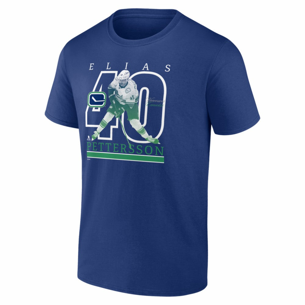 Elias Pettersson Vancouver Canucks Player Show T-Shirt - Blue | NHL on sale