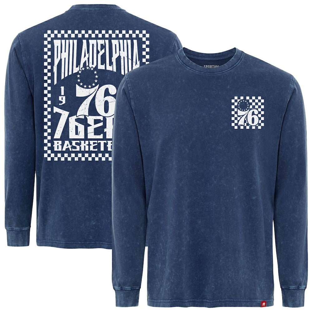 Philadelphia 76ers Sportiqe Men's Bono Long Sleeve T-Shirt Blue