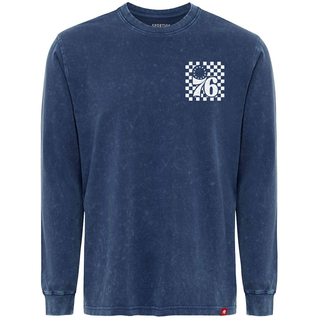 Philadelphia 76ers Sportiqe Men's Bono Long Sleeve T-Shirt Blue