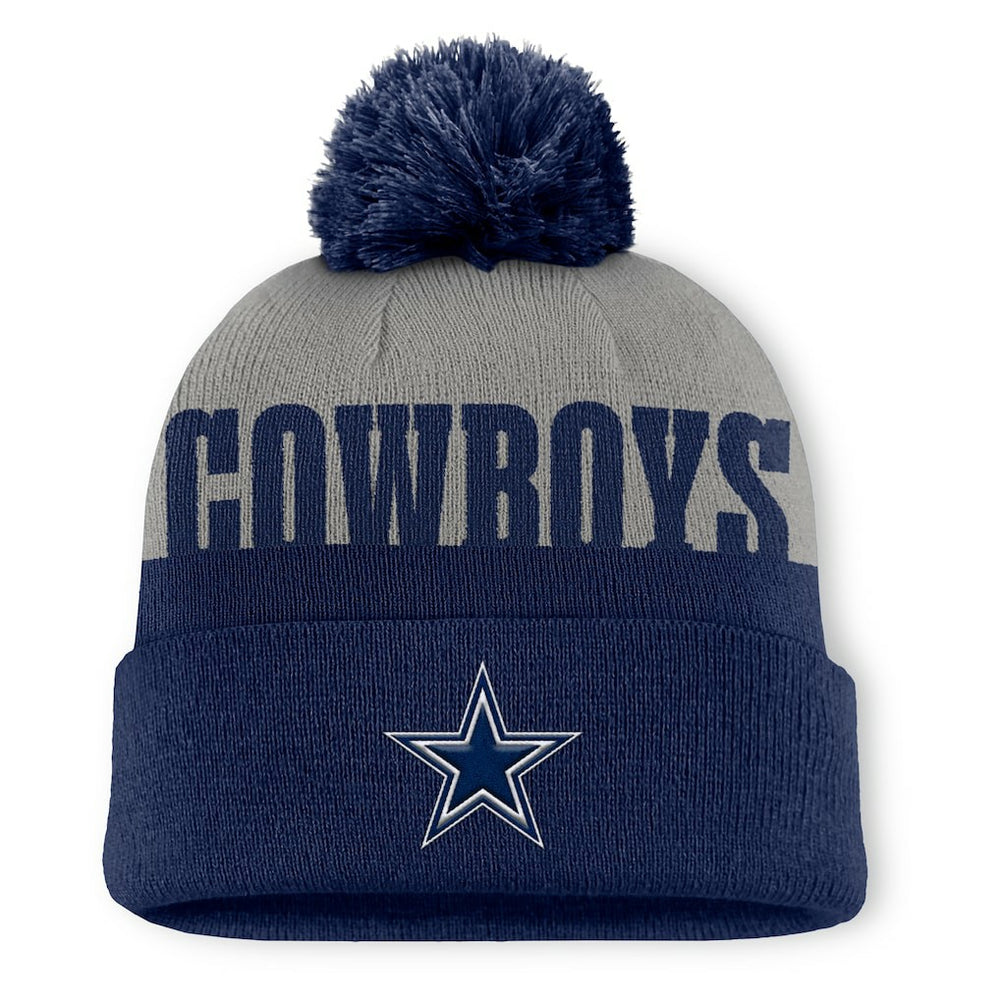 Dallas Cowboys Punter Cuffed Knit Hat with Pom - Navy - Fanatics