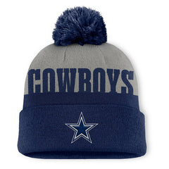 Dallas Cowboys Punter Cuffed Knit Hat with Pom - Navy - Fanatics