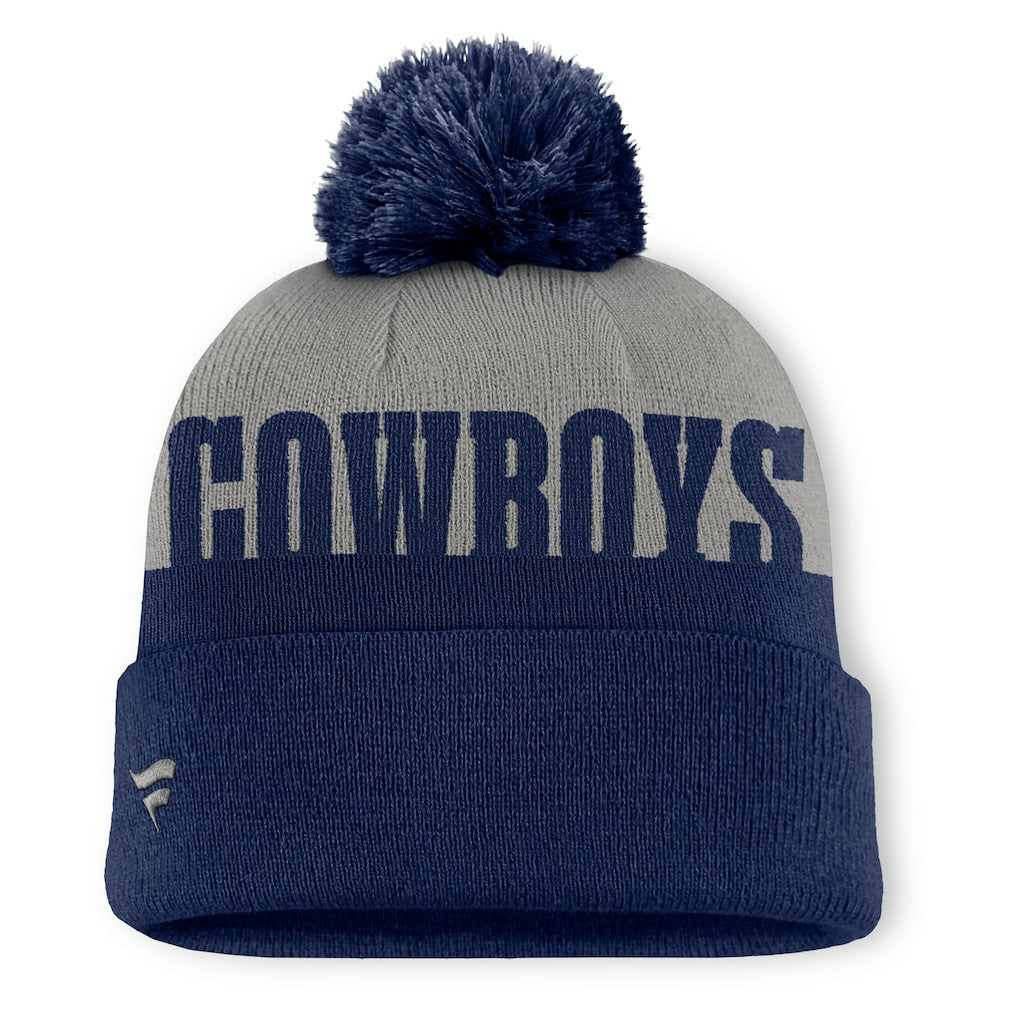 Dallas Cowboys Punter Cuffed Knit Hat with Pom - Navy - Fanatics