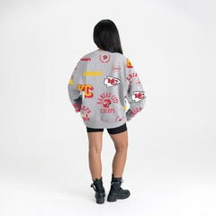 Kansas City Chiefs Gameday Couture Women's Always On Repeat Fleece Sweatshirt - Heather Gray - NFL