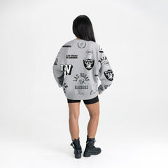 Las Vegas Raiders Gameday Couture Women's Always On Repeat Fleece Sweatshirt - Heather Gray - NFL