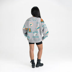 Miami Dolphins Gameday Couture Women's Always On Repeat Fleece Sweatshirt - Heather Gray - NFL