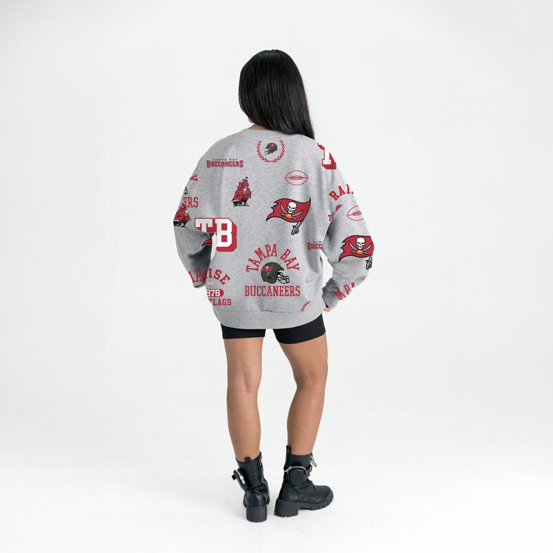 Tampa Bay Buccaneers Gameday Couture Women's Always On Repeat Fleece Sweatshirt - Heather Gray - NFL
