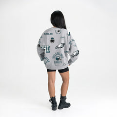 Philadelphia Eagles Gameday Couture Women's Always On Repeat Fleece Sweatshirt - Heather Gray - NFL