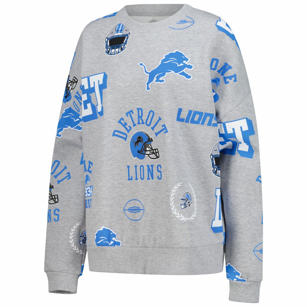 Detroit Lions Gameday Couture Women's Always On Repeat Fleece Sweatshirt - Heather Gray - NFL