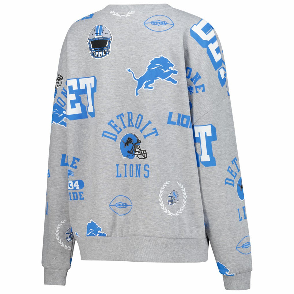 Detroit Lions Gameday Couture Women's Always On Repeat Fleece Sweatshirt - Heather Gray - NFL