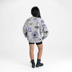 Baltimore Ravens Gameday Couture Women's Always On Repeat Fleece Sweatshirt - Heather Gray - NFL