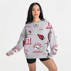 Arizona Cardinals Gameday Couture Women's Always On Repeat Fleece Sweatshirt - Heather Gray - NFL