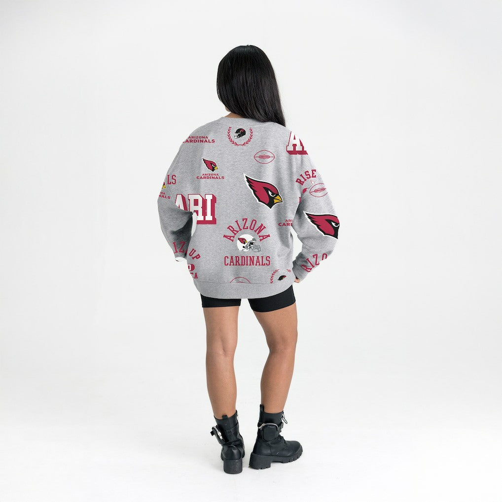 Arizona Cardinals Gameday Couture Women's Always On Repeat Fleece Sweatshirt - Heather Gray - NFL