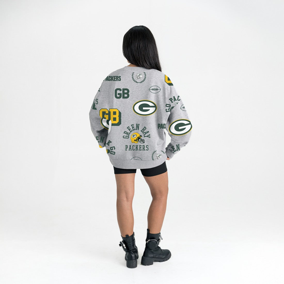 Green Bay Packers Gameday Couture Women's Always On Repeat Fleece Sweatshirt - Heather Gray - NFL