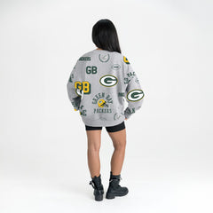 Green Bay Packers Gameday Couture Women's Always On Repeat Fleece Sweatshirt - Heather Gray - NFL