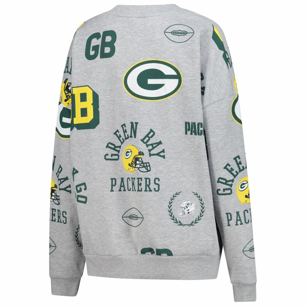 Green Bay Packers Gameday Couture Women's Always On Repeat Fleece Sweatshirt - Heather Gray - NFL