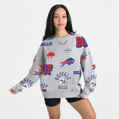 Buffalo Bills Gameday Couture Women's Always On Repeat Fleece Sweatshirt - Heather Gray - NFL