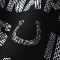 Indianapolis Colts Gameday Couture Women's Oversized Hype Era Rhinestone Text Sweatshirt - Black - NFL