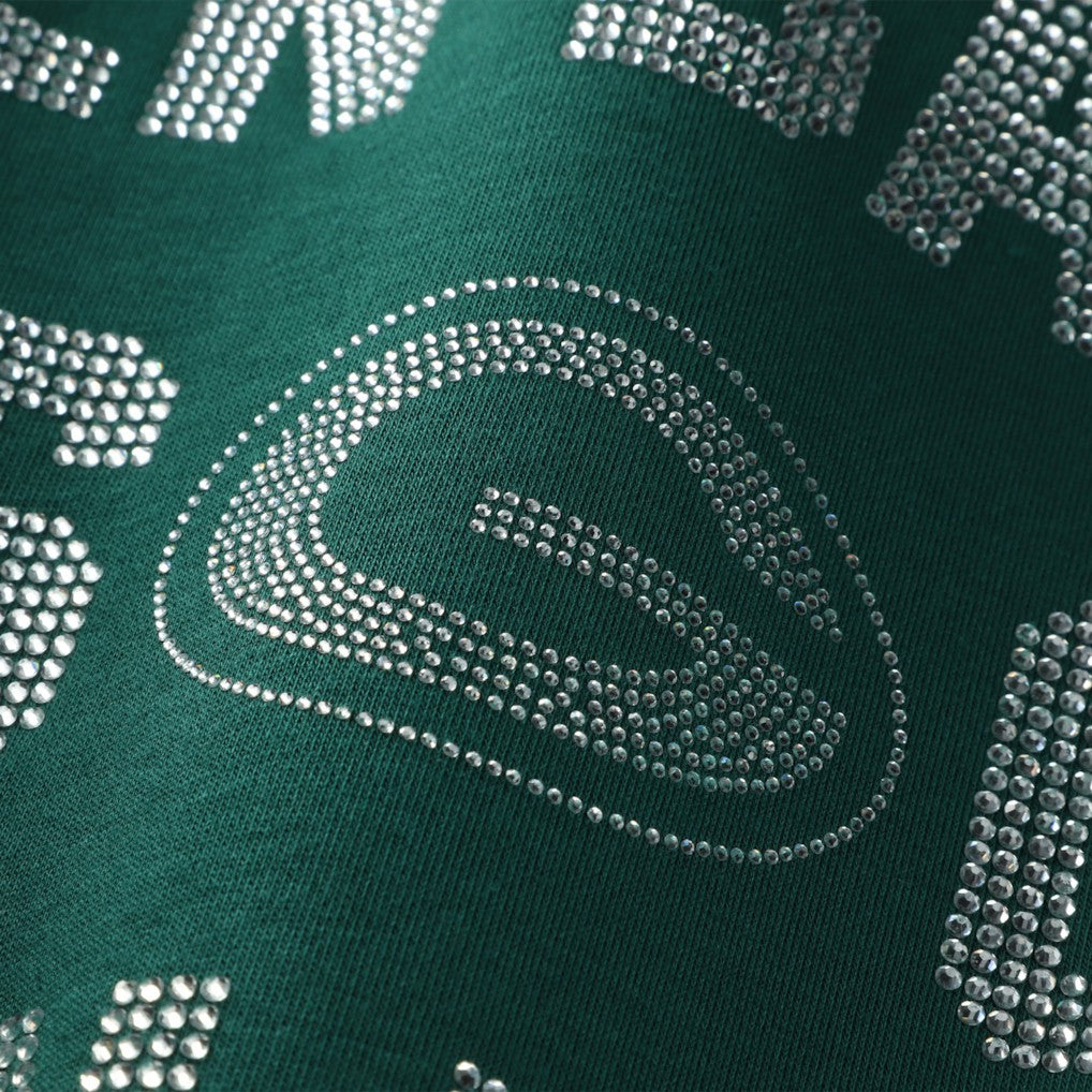 Green Bay Packers Gameday Couture Women's Oversized Hype Era Rhinestone Text Sweatshirt - Green - NFL