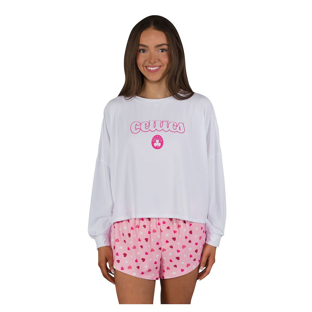 Boston Celtics Concepts Sport Women's Lyric Long Sleeve Top & Shorts Set
