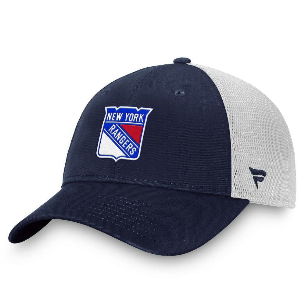 New York Rangers Fanatics Core Primary Logo Trucker Adjustable Hat - Blue/White | Fanatics discount
